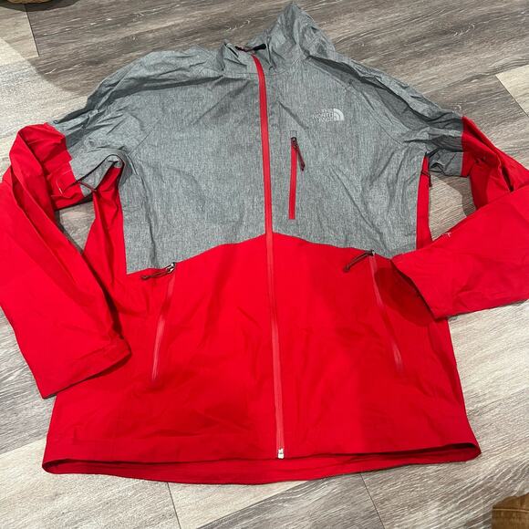 The North Face Red Grey HyVent 2.5 Windbreaker Large Men - Picture 7 of 7